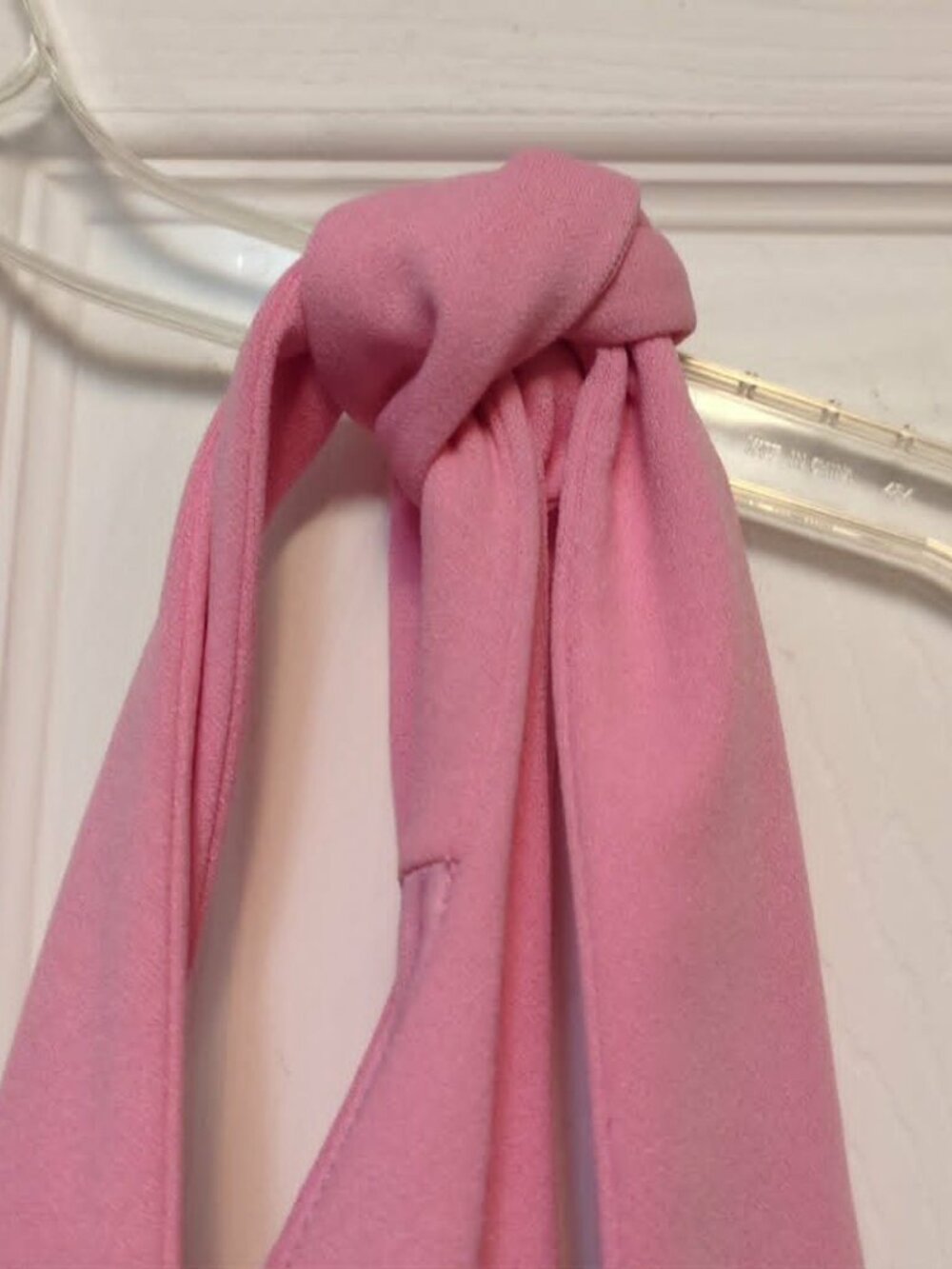 BCBGeneration Pink Tie Sleeve Minidress Size 14 New Adjustable Bow Knot Halter - Picture 2 of 8